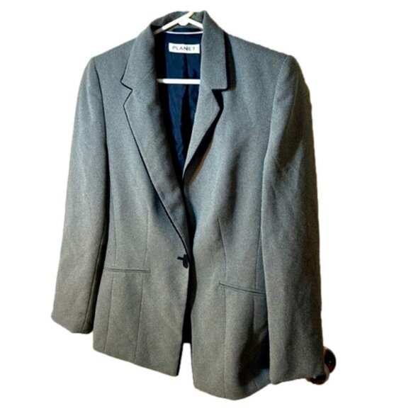 Planet Career Blazer Size 6 One Button Single Breasted - Picture 2 of 8